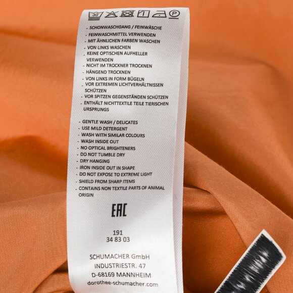 Dorothee Schumacher Spring 2019 Orange Taffeta Oversized Button-Up Shirt - Picture 10 of 10